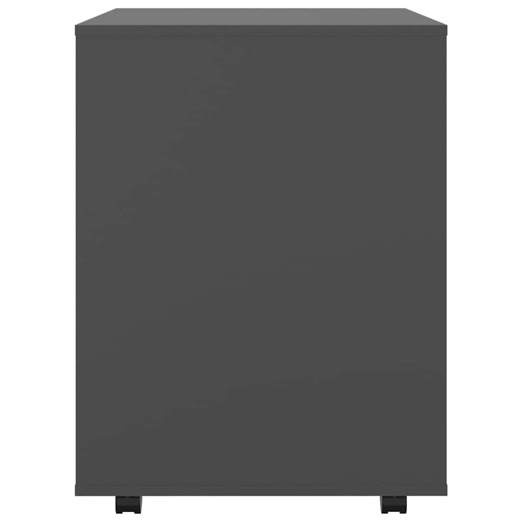 Rolling Cabinet Grey 60x53x72 cm Engineered Wood