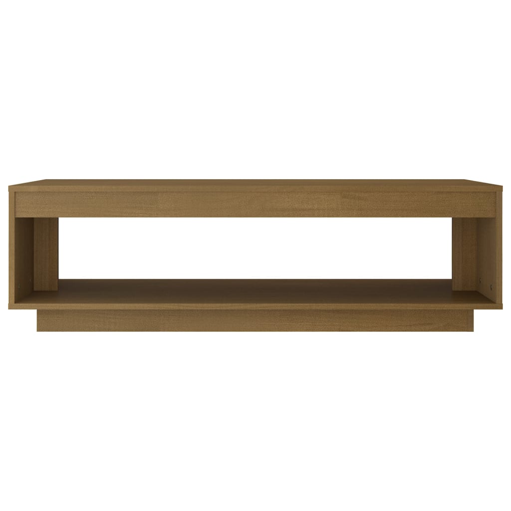 Coffee Table Honey Brown 110x50x33.5 cm Solid Pinewood