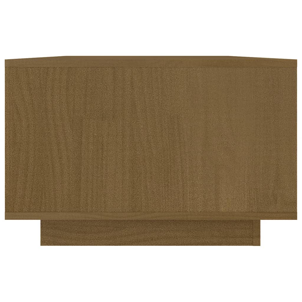 Coffee Table Honey Brown 110x50x33.5 cm Solid Pinewood