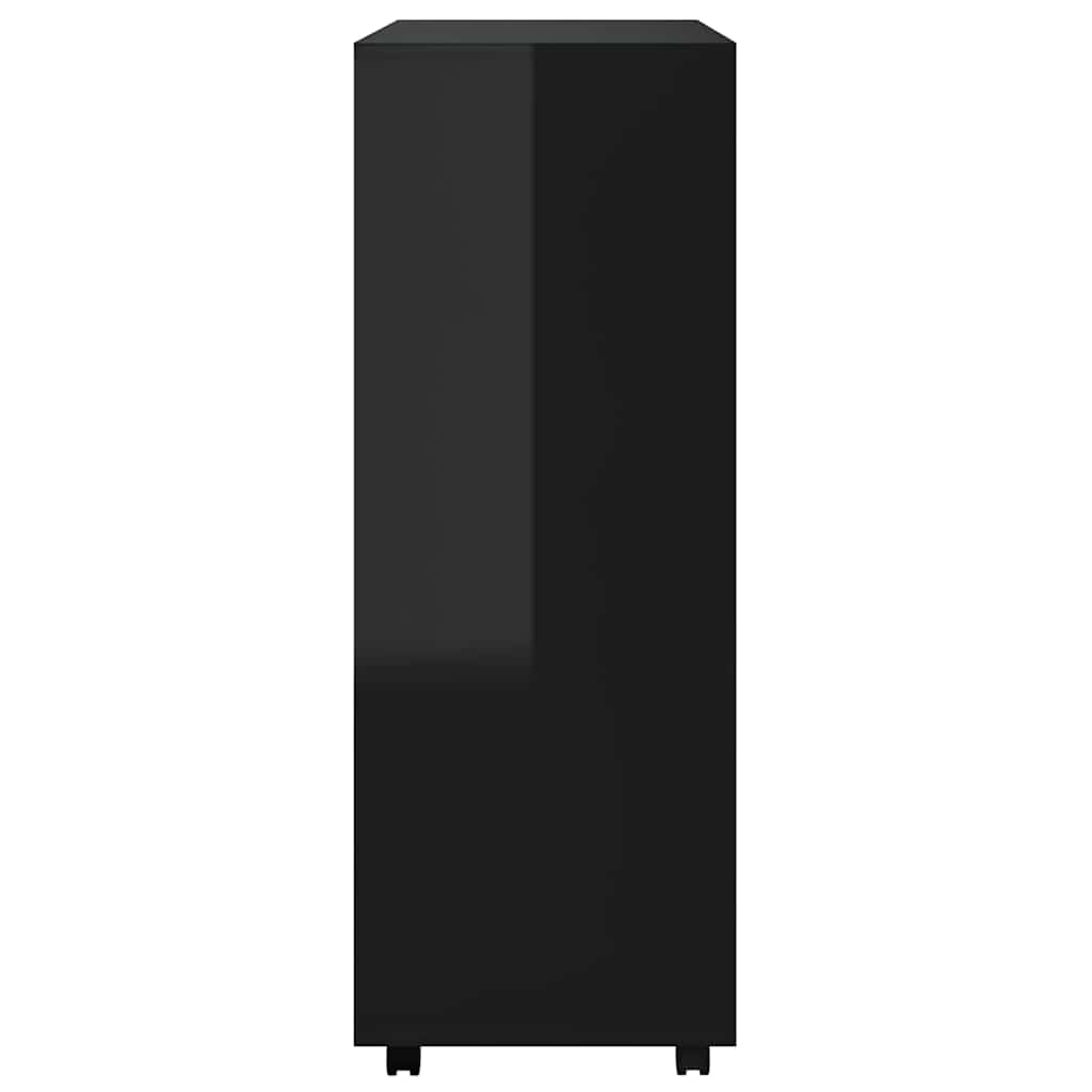 Wardrobe High Gloss Black 80x40x110 cm Engineered Wood