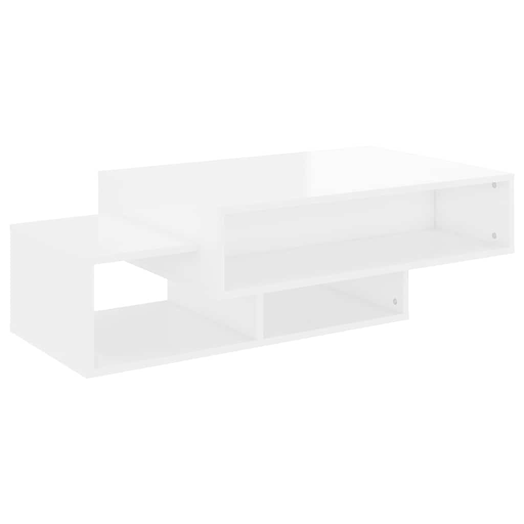 Coffee Table High Gloss White 105x55x32 cm Engineered Wood
