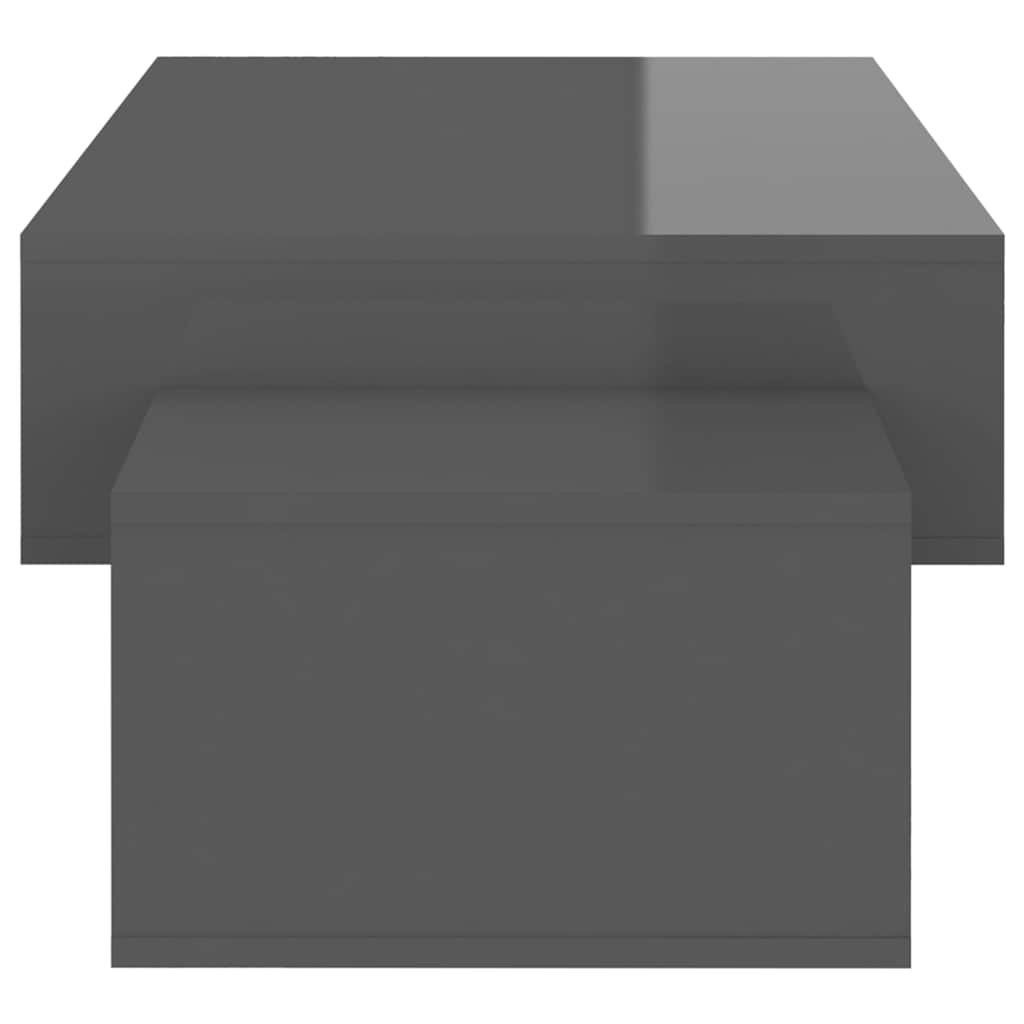 Coffee Table High Gloss Grey 105x55x32 cm Engineered Wood