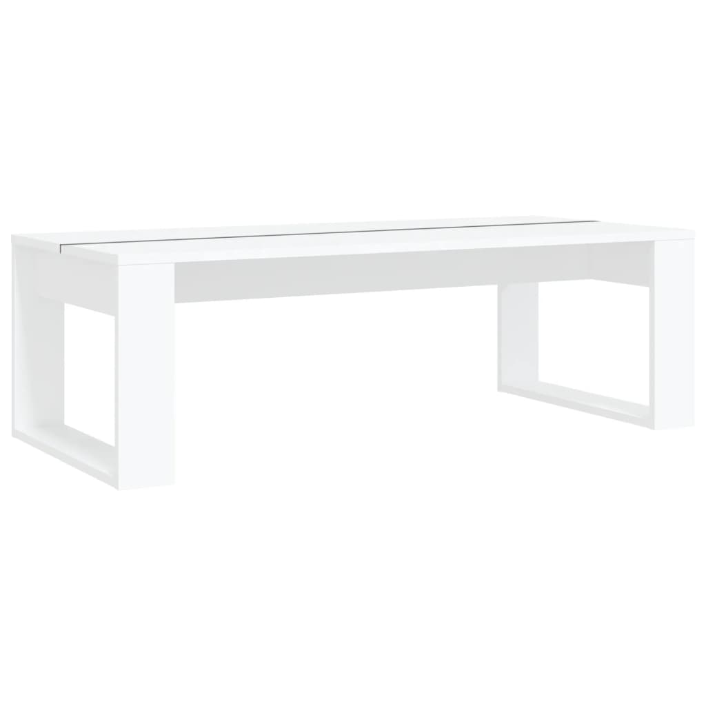 Coffee Table White 110x50x35 cm Engineered Wood
