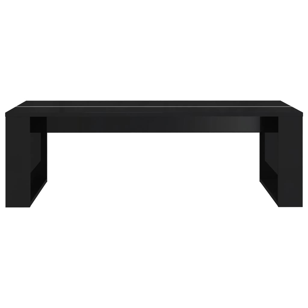 Coffee Table High Gloss Black 110x50x35 cm Engineered Wood