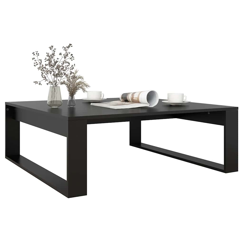 Coffee Table Black 100x100x35 cm Engineered Wood