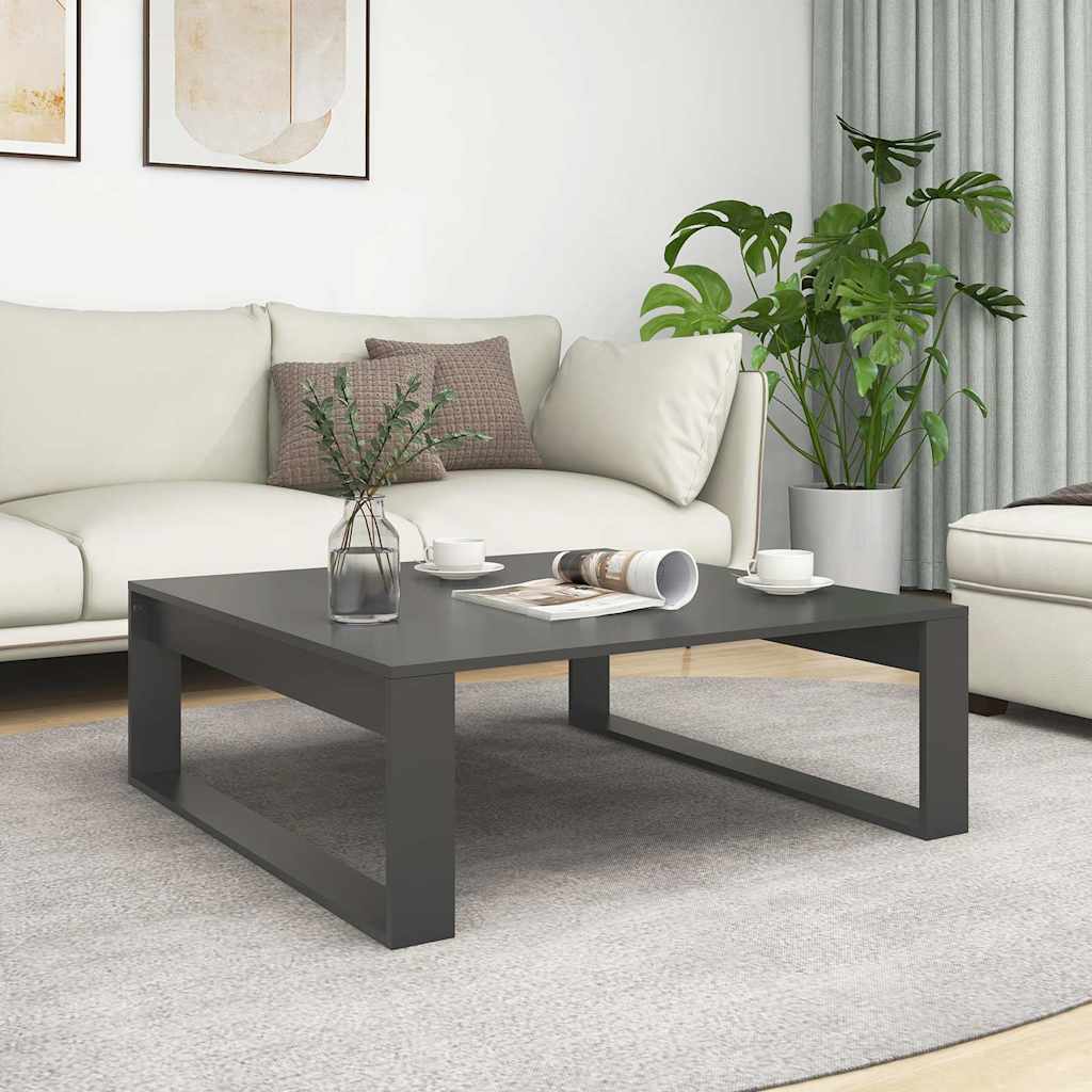 Coffee Table Grey 100x100x35 cm Engineered Wood