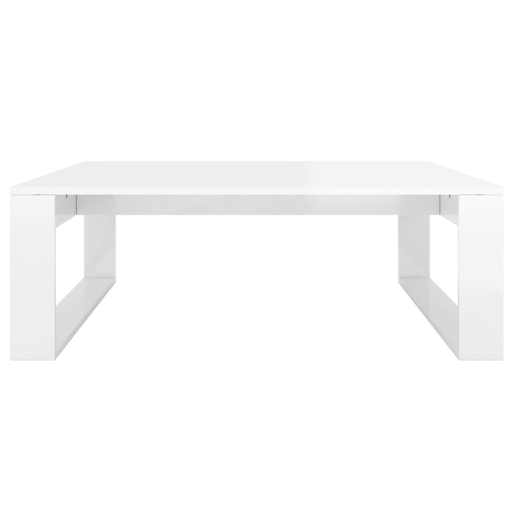 Coffee Table High Gloss White 100x100x35 cm Engineered Wood