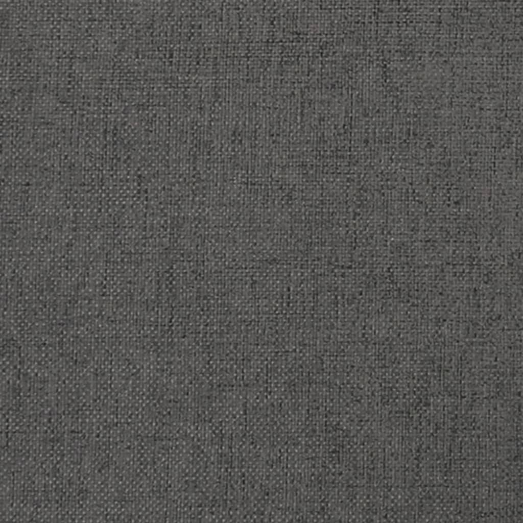 2-Seater Sofa Bed with Two Pillows Dark Grey Fabric