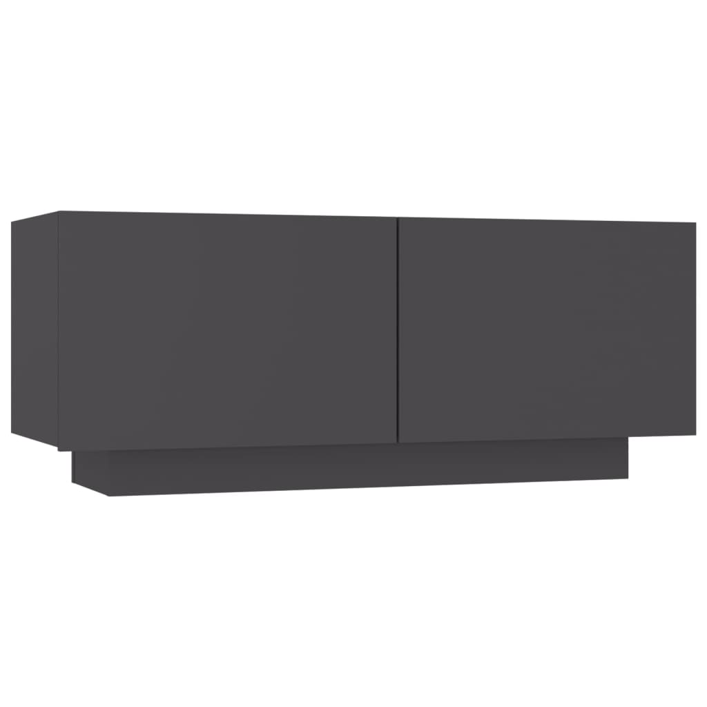Bedside Cabinet Grey 100x35x40 cm Engineered Wood