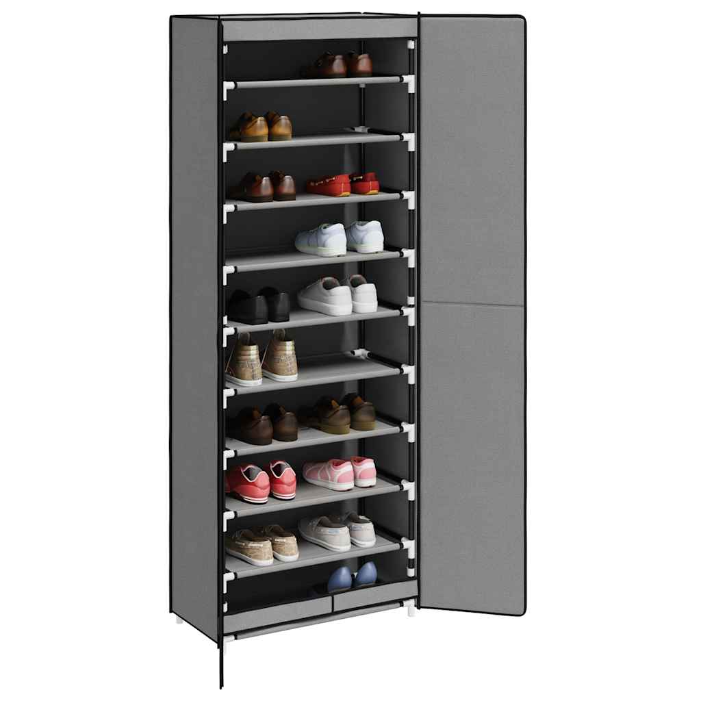 Shoe Cabinet Grey 60x30x166 cm Fabric