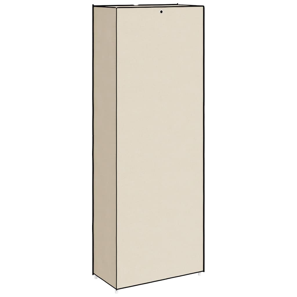 Shoe Cabinet Cream 60x30x166 cm Fabric