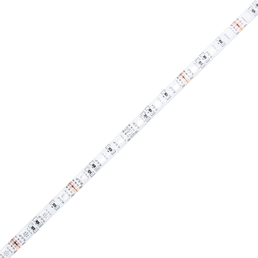 TV Cabinet with LED Lights White 200x35x40 cm