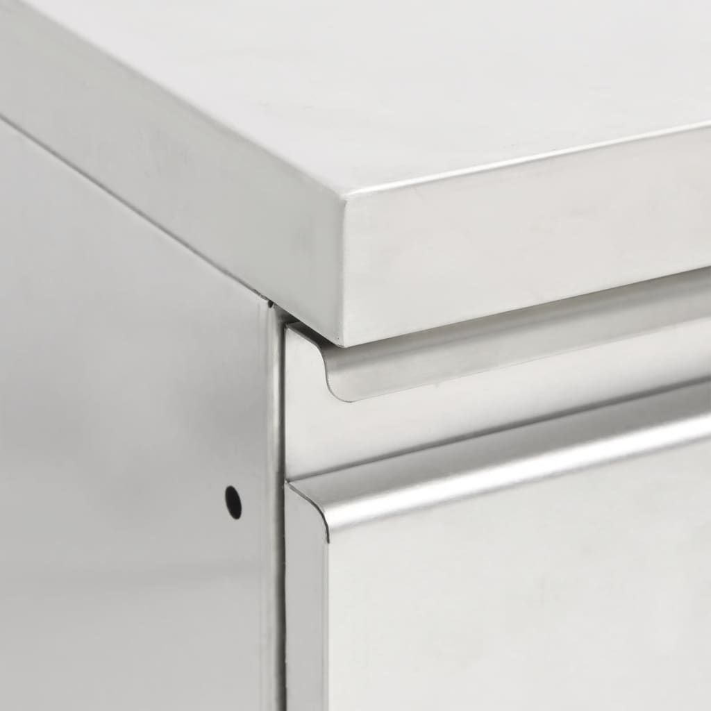 Commercial Kitchen Cabinet with 3 Drawers 50x60x96 cm