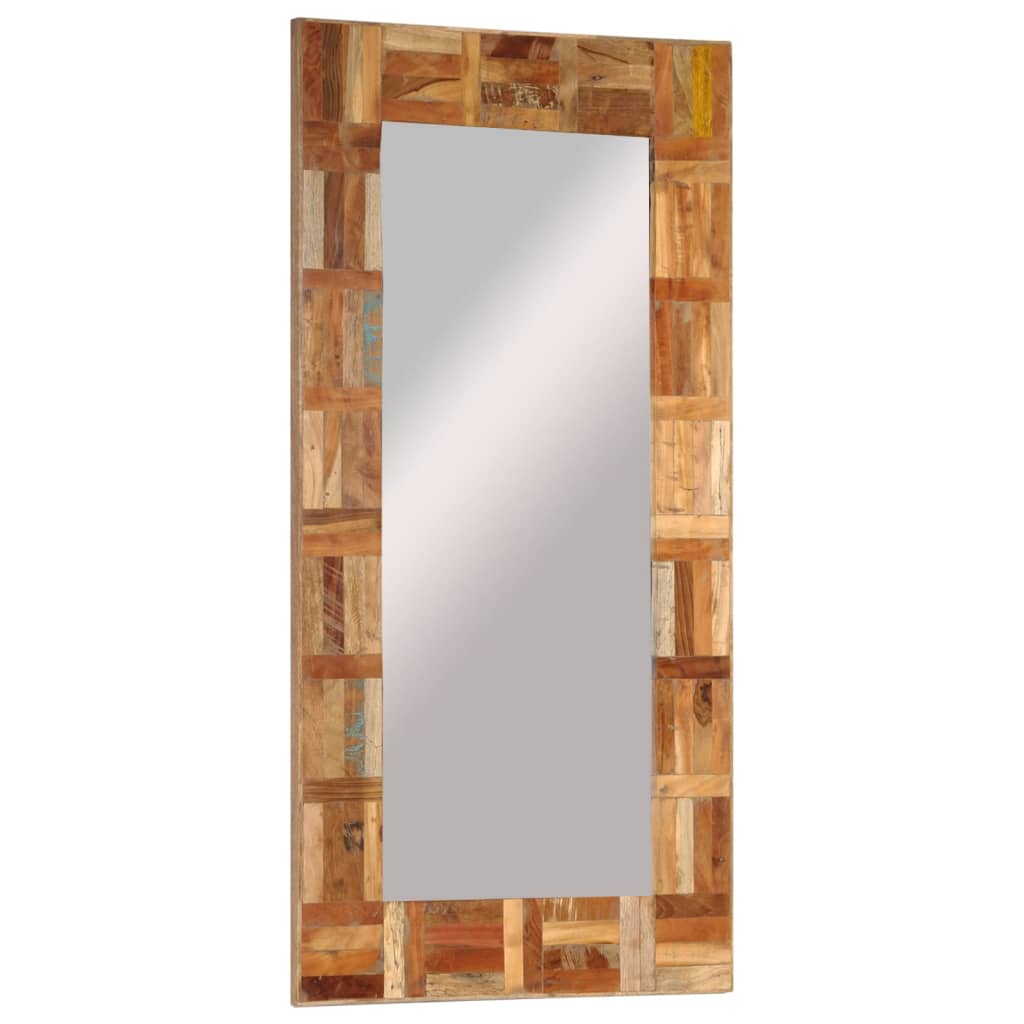 Wall Mirror Solid Wood Reclaimed 60x110 cm