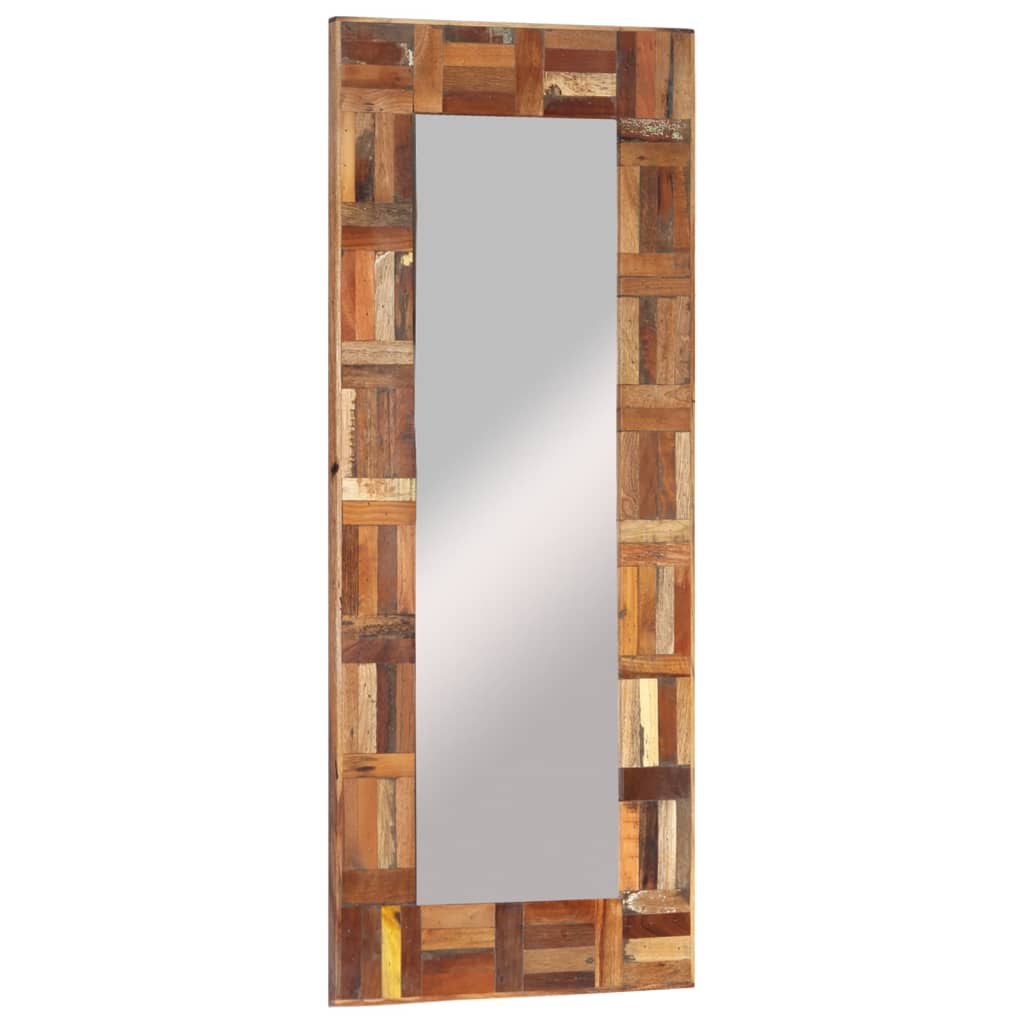 Wall Mirror Solid Wood Reclaimed 50x110 cm