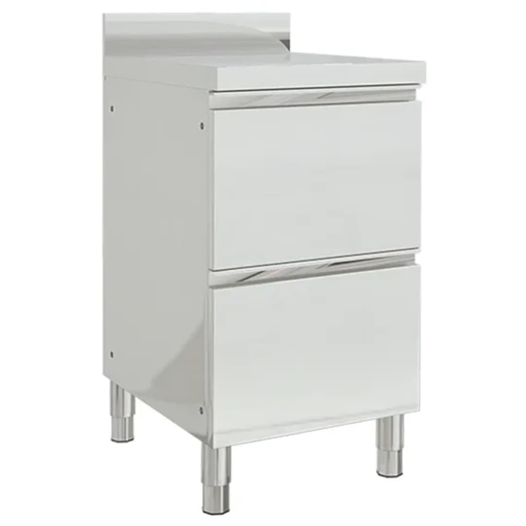 Commercial Kitchen Cabinets with 2 Drawers 2 pcs 50x60x96 cm
