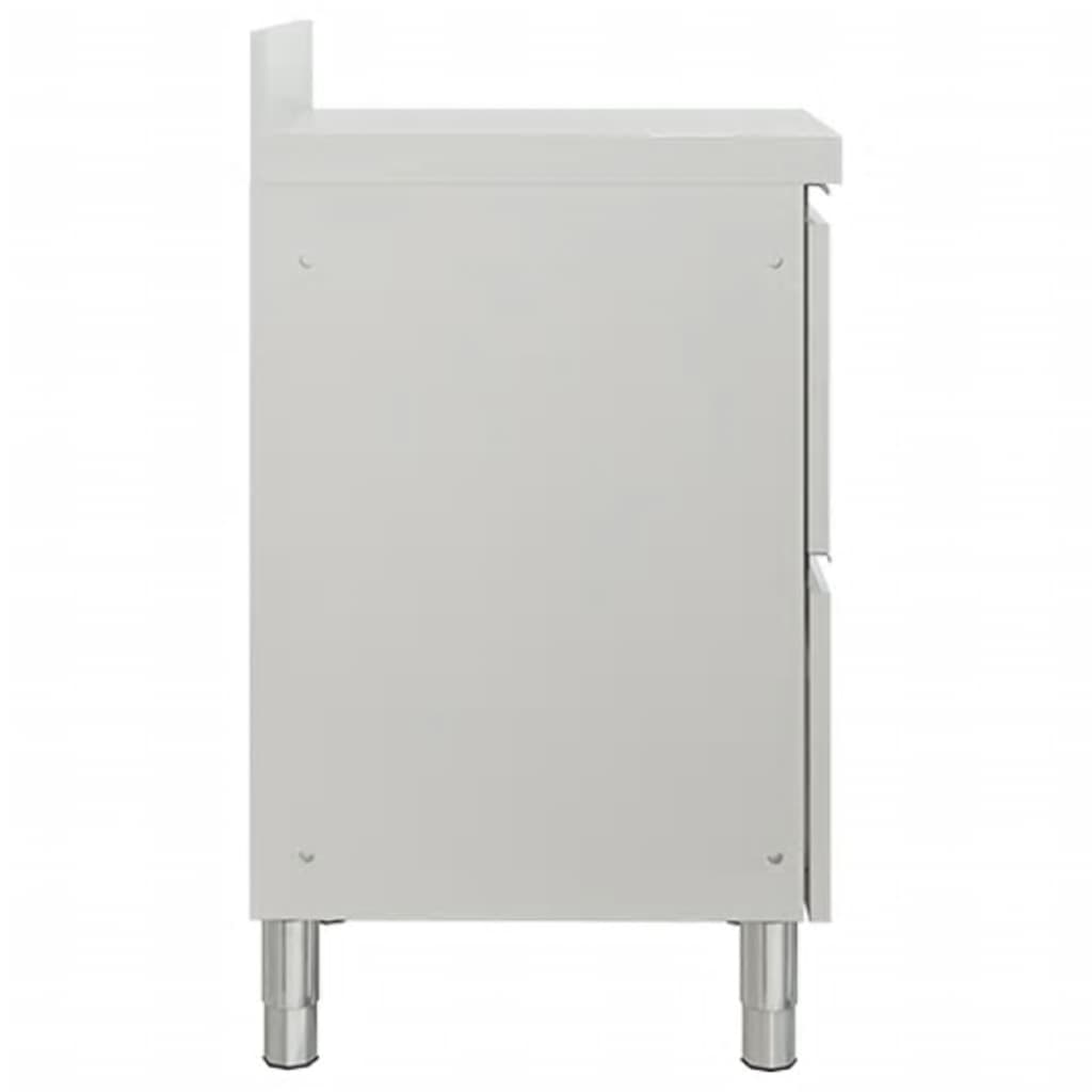 Commercial Kitchen Cabinets with 2 Drawers 2 pcs 50x60x96 cm