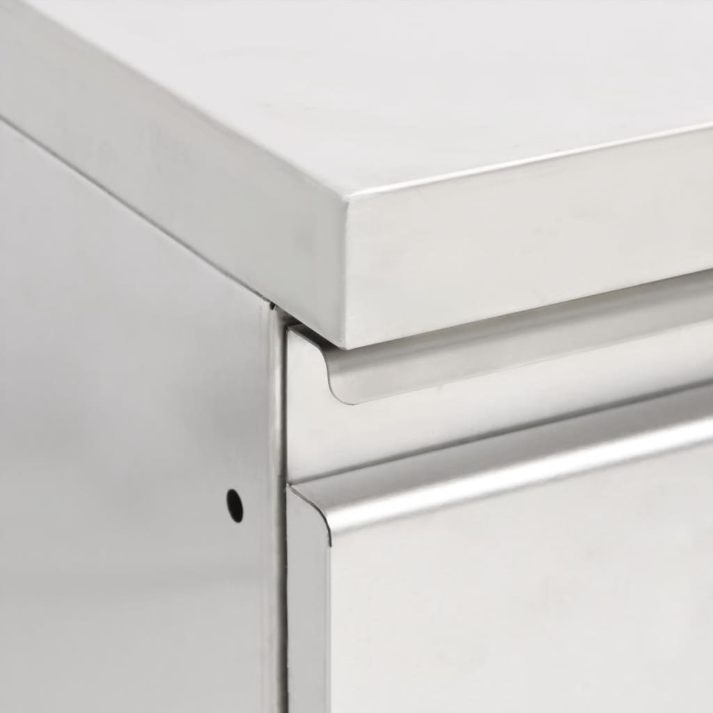 Commercial Kitchen Cabinets with 2 Drawers 2 pcs 50x60x96 cm