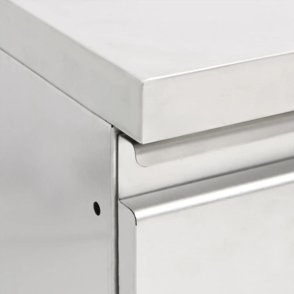 Commercial Kitchen Cabinets with 3 Drawers 2 pcs 50x60x96 cm