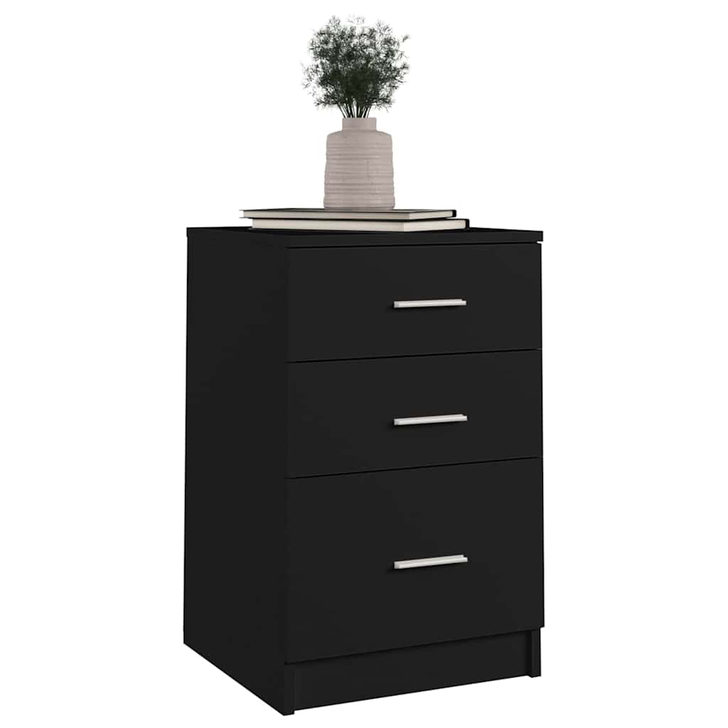 Bedside Cabinet Black Oak 40 x 40 x 63 cm Engineered Wood