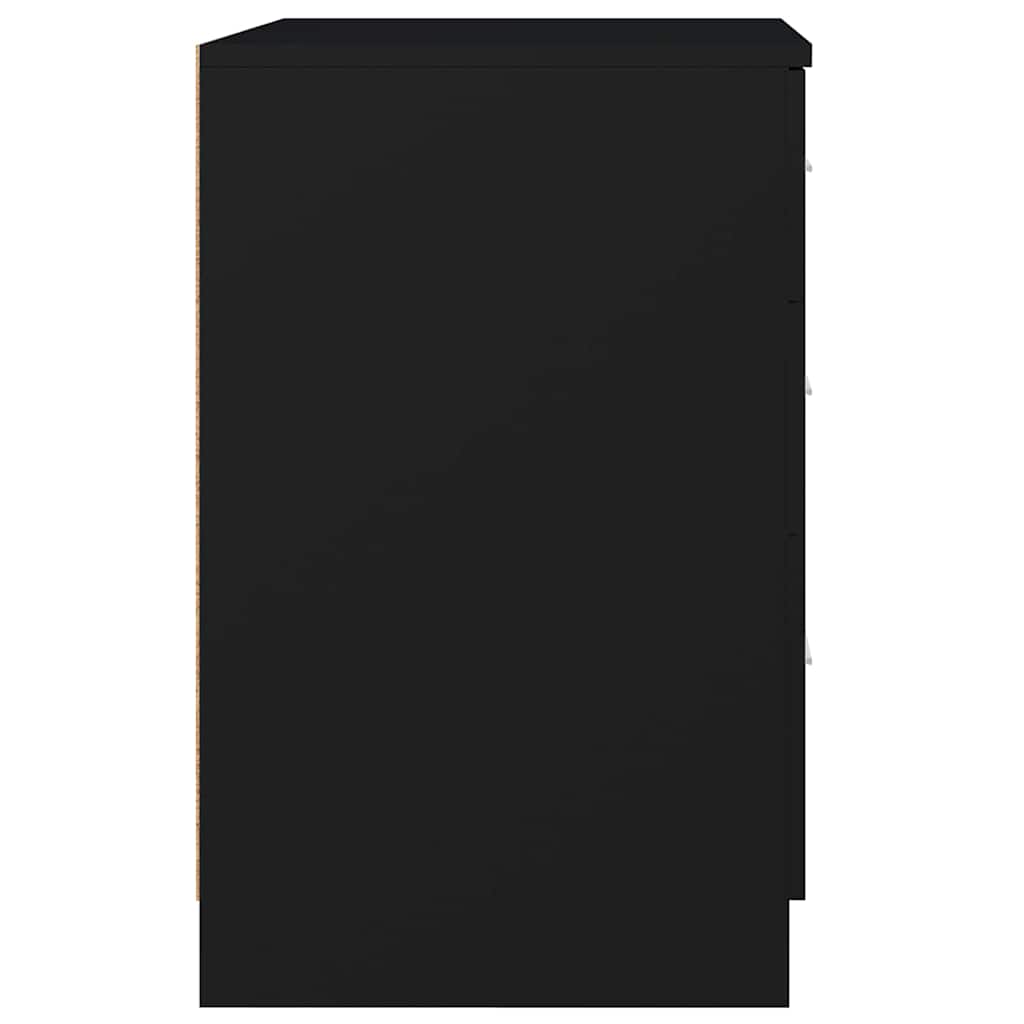 Bedside Cabinet Black Oak 40 x 40 x 63 cm Engineered Wood