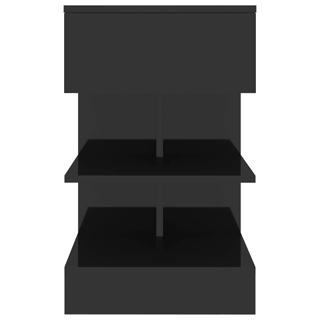 Bedside Cabinets 2 pcs High Gloss Black 40x35x65 cm