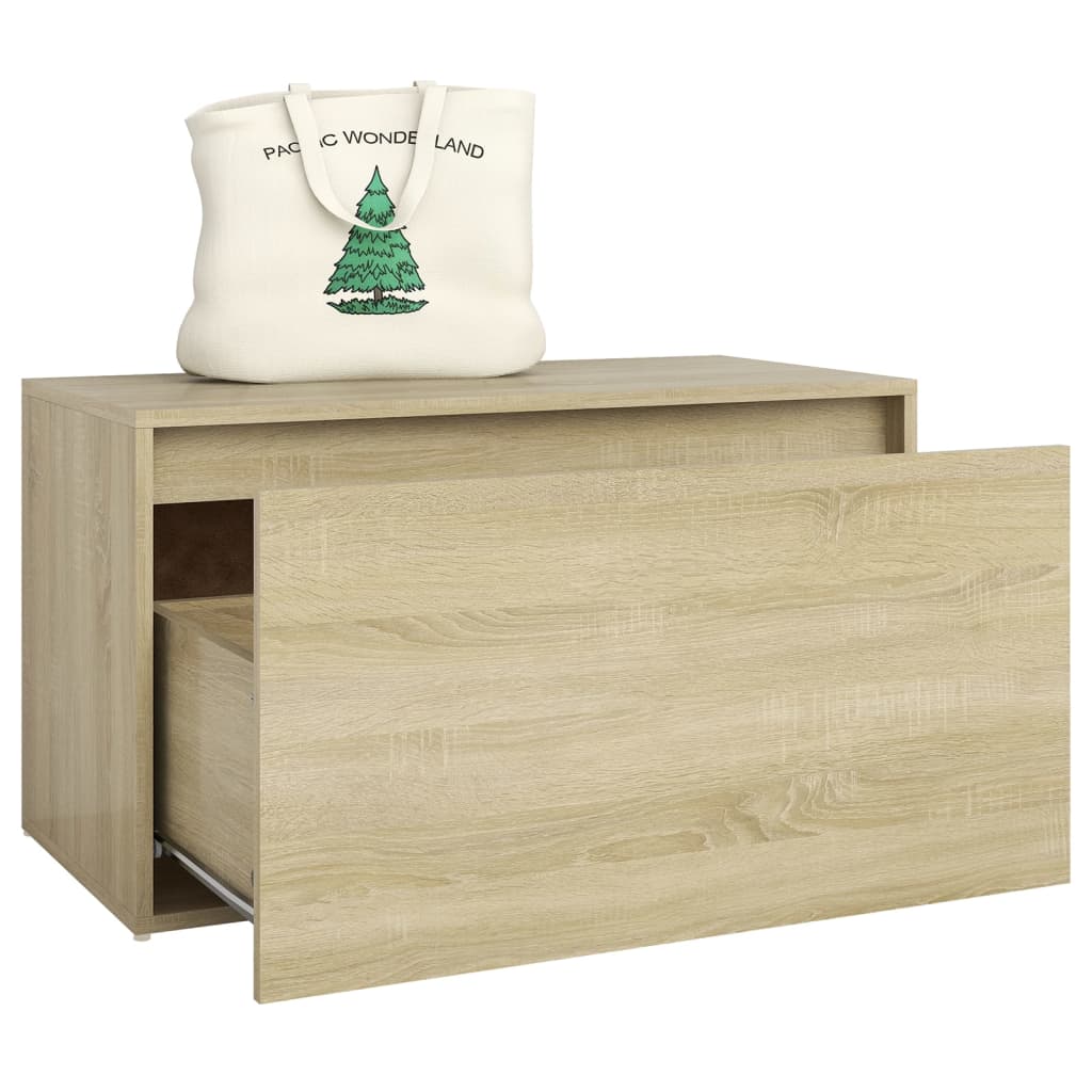 Hall Bench 80x40x45 cm Sonoma Oak Engineered Wood