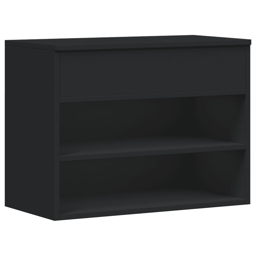 Shoe Bench Black 60x30x45 cm Engineered Wood