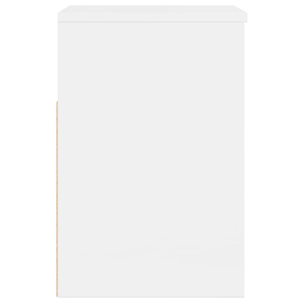 Shoe Bench High Gloss White 60x30x45 cm Engineered Wood