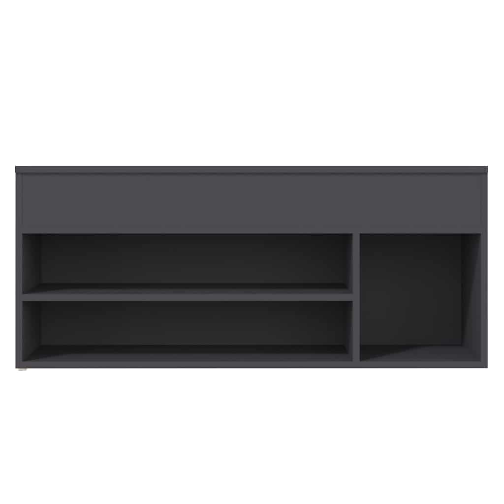 Shoe Bench Grey 105x30x45 cm Engineered Wood