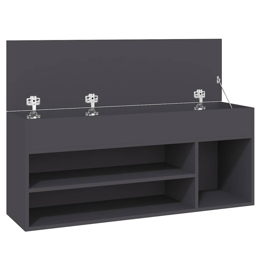 Shoe Bench Grey 105x30x45 cm Engineered Wood
