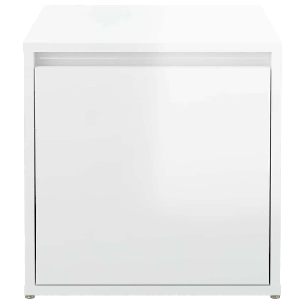 Box Drawer High Gloss White 40.5x40x40 cm Engineered Wood