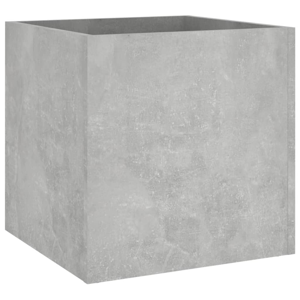 Planter Box Concrete Grey 40x40x40 cm Engineered Wood