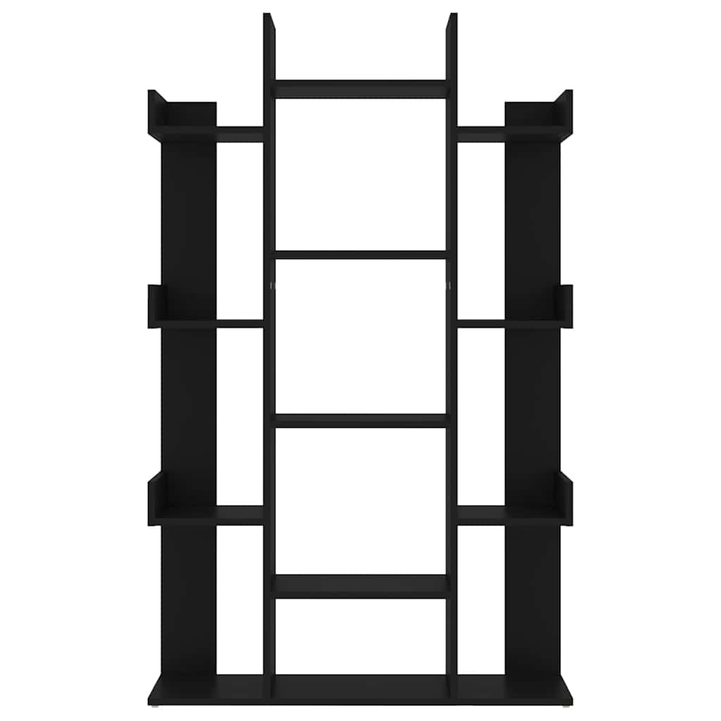 Book Cabinet Black 86x25.5x140 cm Engineered Wood