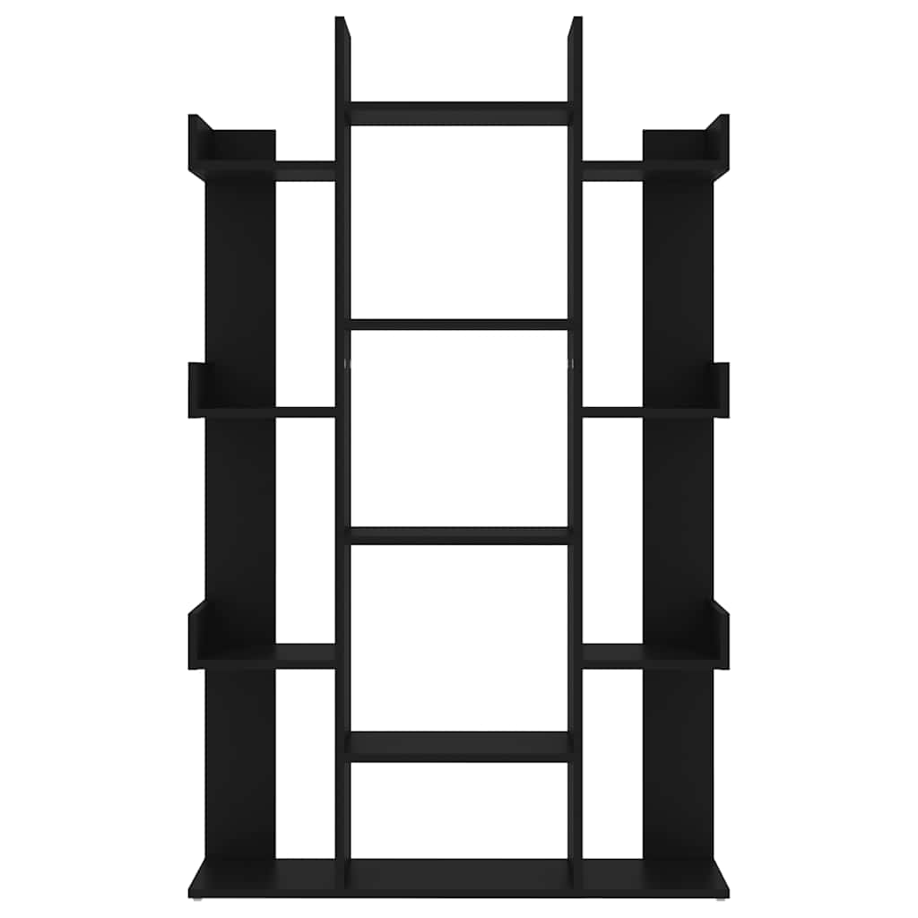 Book Cabinet Black 86x25.5x140 cm Engineered Wood