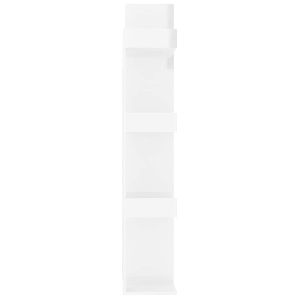Book Cabinet High Gloss White 48x25.5x140 cm Engineered Wood