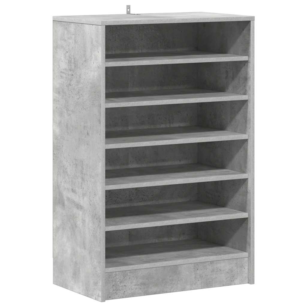 Shoe Cabinet Concrete Grey 60x35x92 cm Engineered Wood