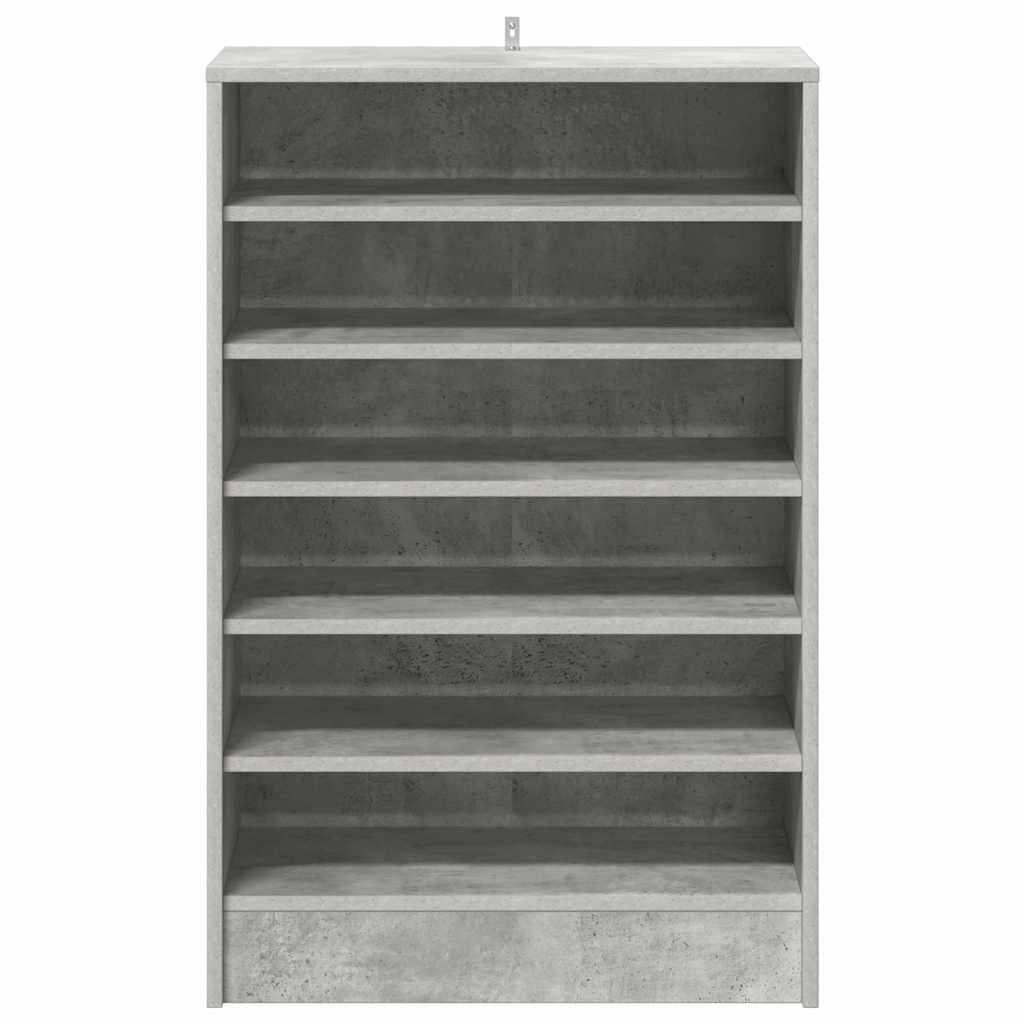 Shoe Cabinet Concrete Grey 60x35x92 cm Engineered Wood