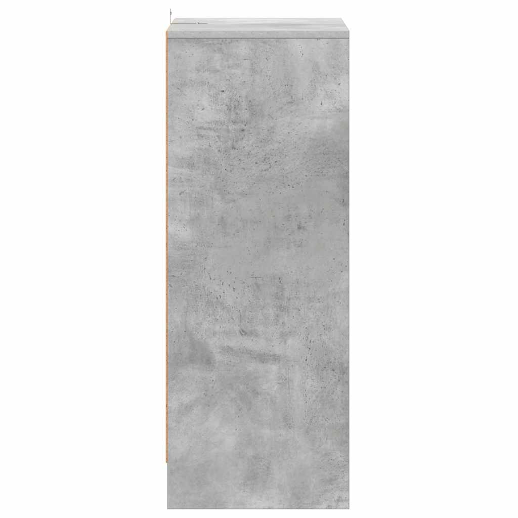 Shoe Cabinet Concrete Grey 60x35x92 cm Engineered Wood