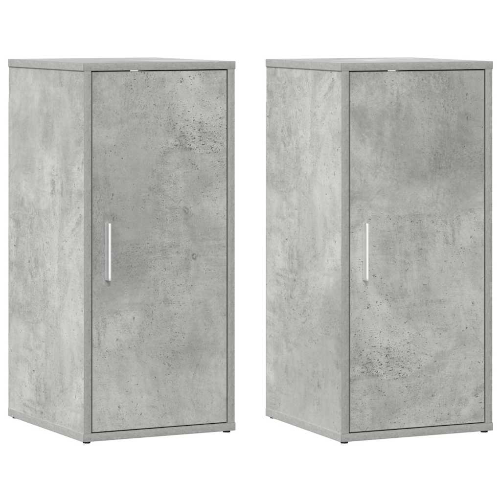 Shoe Cabinets 2 pcs Concrete Grey 32x35x70 cm Engineered Wood