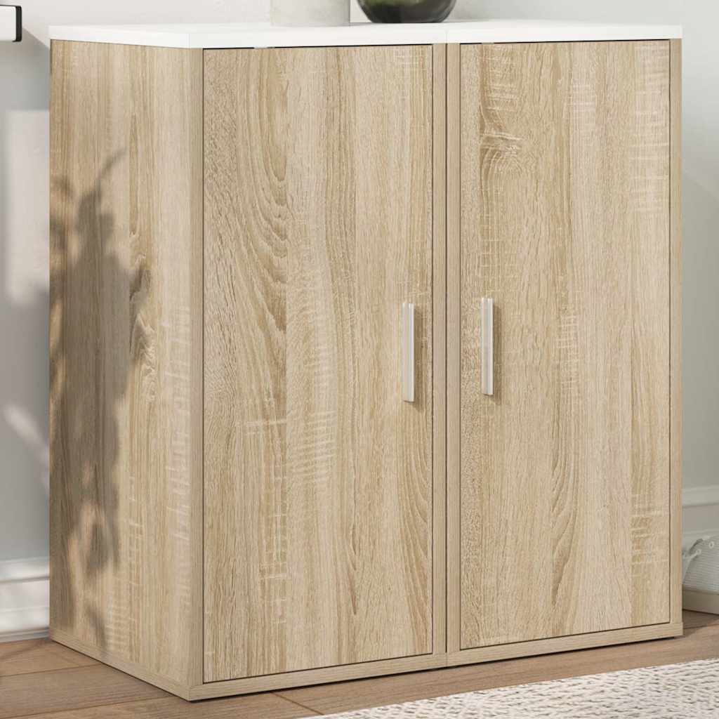Shoe Cabinets 2 pcs White and Sonoma Oak 32x35x70 cm Engineered Wood