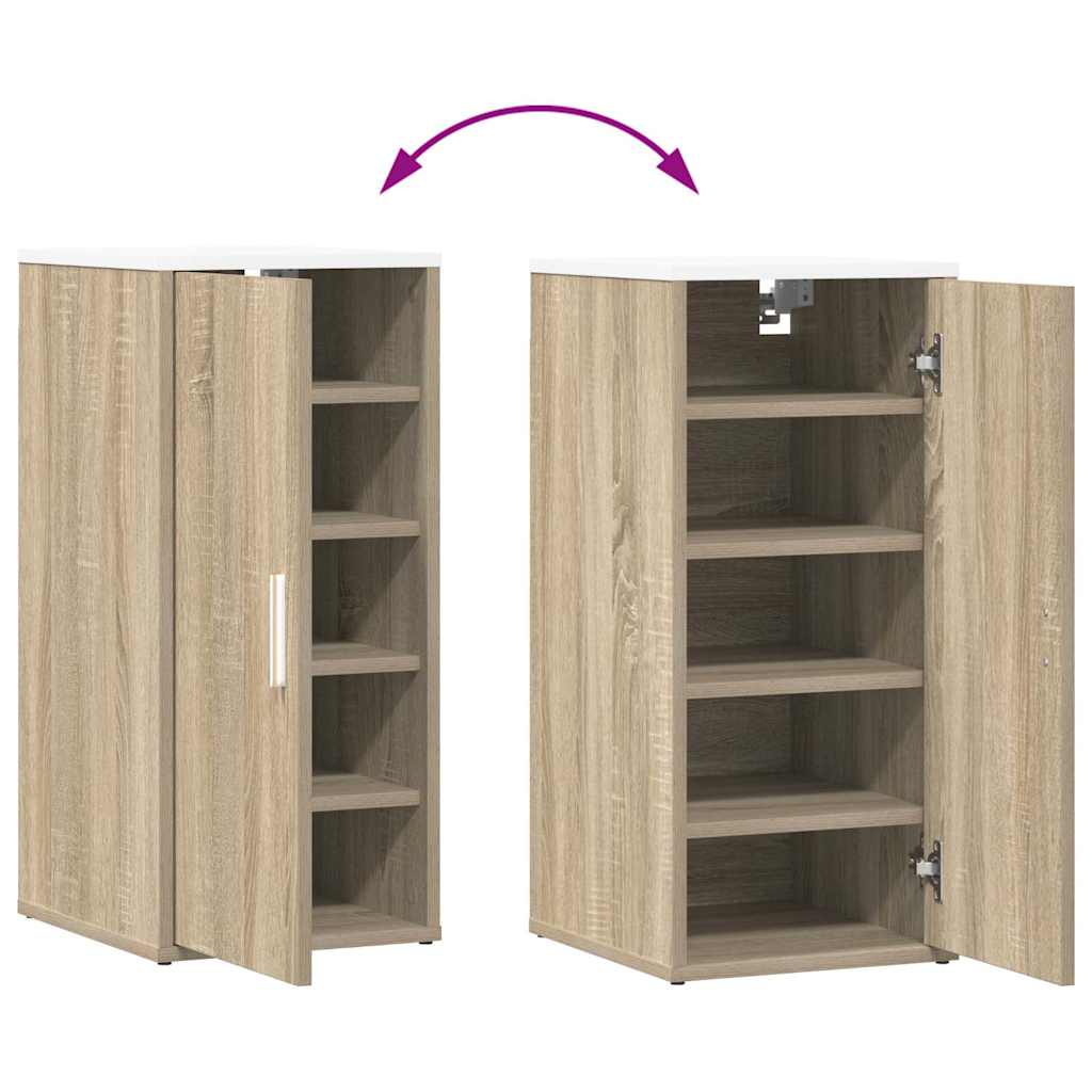 Shoe Cabinets 2 pcs White and Sonoma Oak 32x35x70 cm Engineered Wood