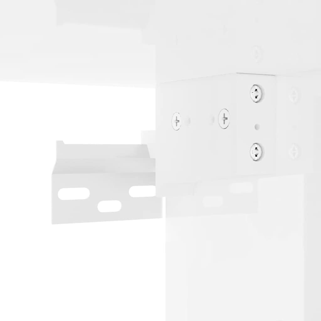 Shoe Cabinet High Gloss White 32x35x70 cm Engineered Wood