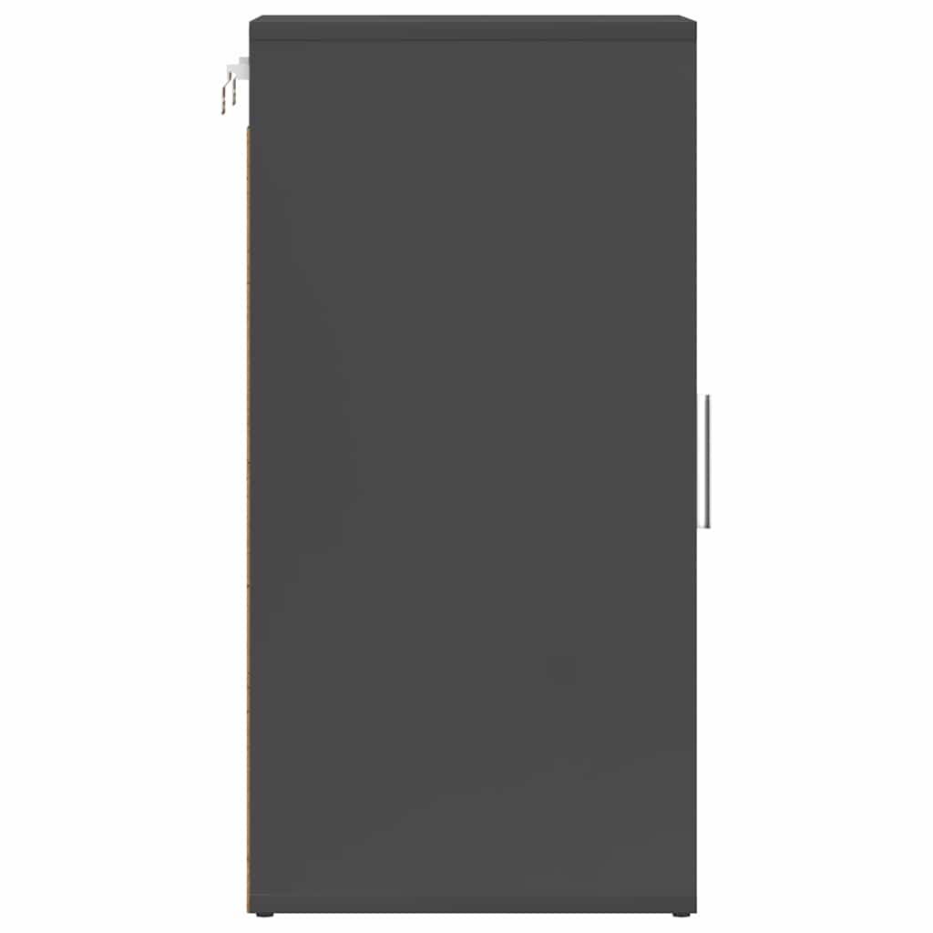 Shoe Cabinets 2 pcs High Gloss Grey 32x35x70 cm Engineered Wood