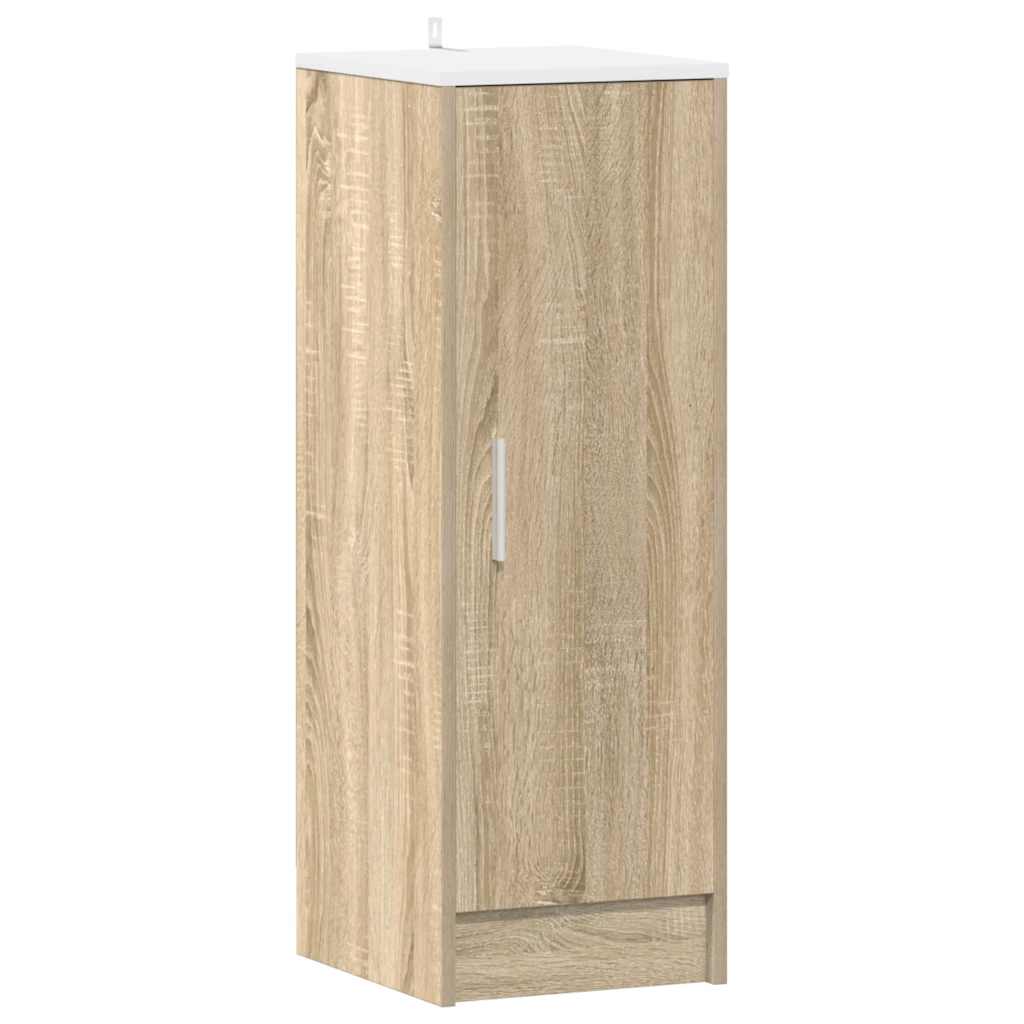 Shoe Cabinet White and Sonoma Oak 32x35x92 cm Engineered Wood
