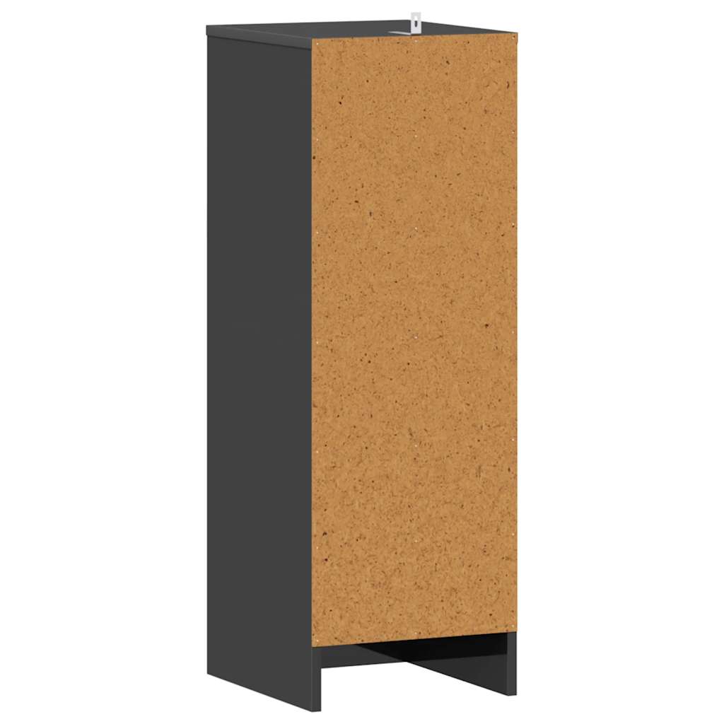 Shoe Cabinet High Gloss Grey 32x35x92 cm Engineered Wood