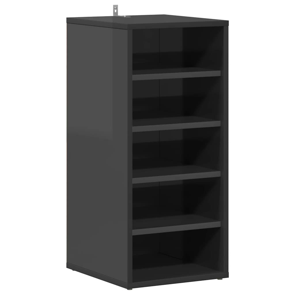 Shoe Cabinets 2 pcs High Gloss Grey 31.5x35x70 cm Engineered Wood