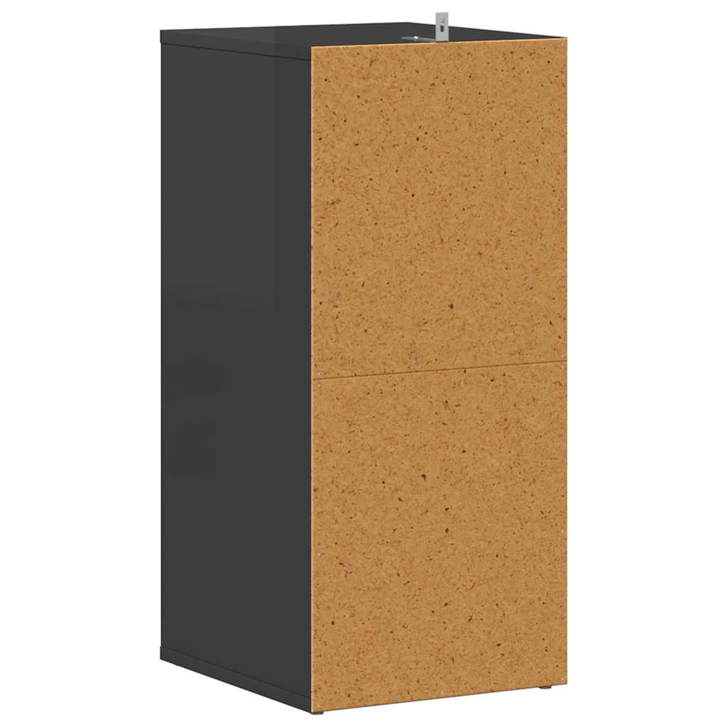 Shoe Cabinets 2 pcs High Gloss Grey 31.5x35x70 cm Engineered Wood