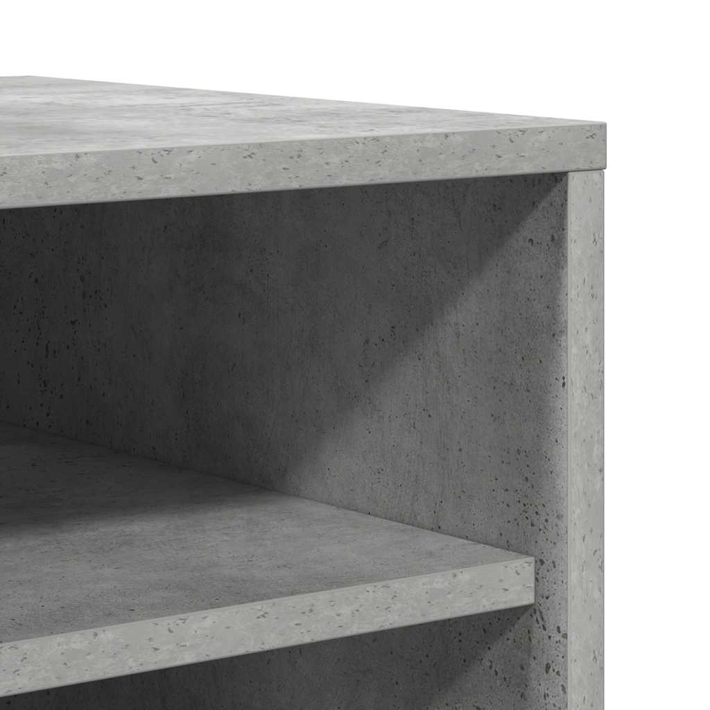 Shoe Cabinet Concrete Grey 31.5x35x90 cm Engineered Wood