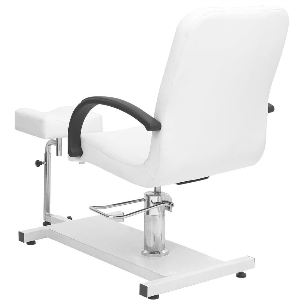 Massage Chair with Footrest White 127x60x98 cm Faux Leather